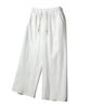 ALVINCLO Linen-Like Semi-Wide Elastic Waist Pants Dlx2915 (3 Colors)