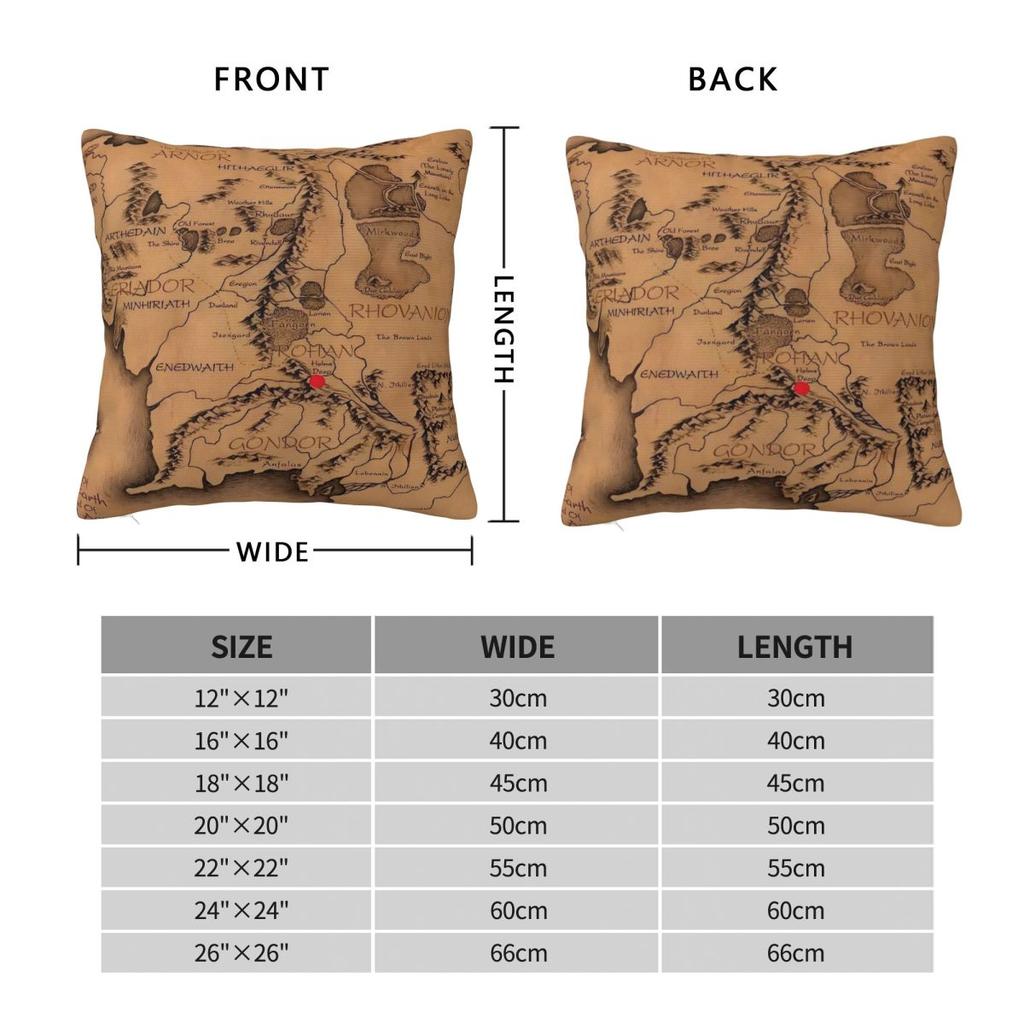 L-Lords Of The R-Rings Middle Earth Pillow Cover Soft Pillow Case Cushion Cover Pillowcases For Office Car Home Decorative