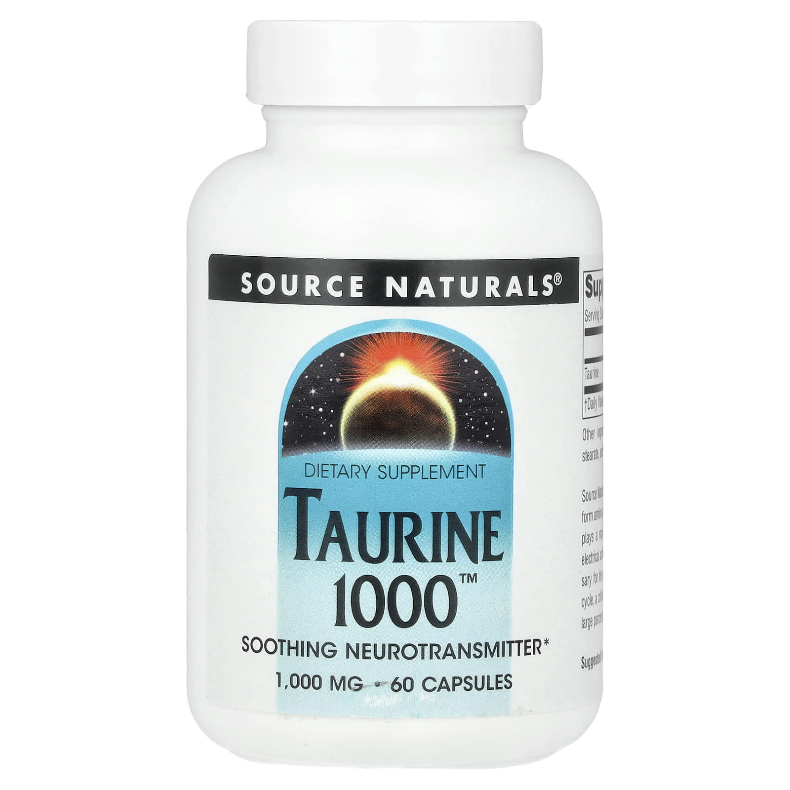 

Taurine 1000™, 1,000Mg, 60 Capsules