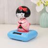TOYMYTOY Solar-Powered Kimono Doll, Swaying Maiko, Car Interior Decor, Desktop Figurine, Japanese Cultural Gift, 2.76x2.76x4.33 Inches