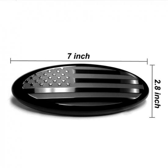7/9 inch For Ford F-150 F-250 US Flag Front Grille Tailgate Emblem Oval Badge