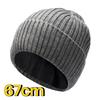 60-67Cm Men Keep Warm Winter Big Size Beanies Wool Blended Knitted Hats Thickened Toand Large Size Cold Skullies Ski Golf Cap