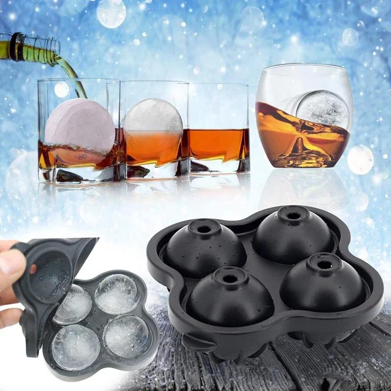 4/6/8 Cell Ice Ball Maker Food Grade Reusable Ice Maker Silicone Ice Cube Mold Tray DIY Freeze Ice Maker Ice Tray Mold