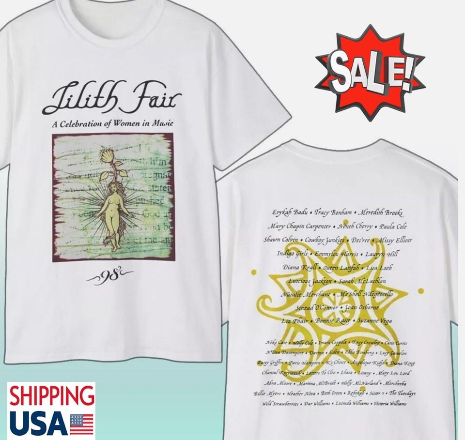 Lilith Fair 1998 Double Sided Vintage Festival T-Shirt S-5XL