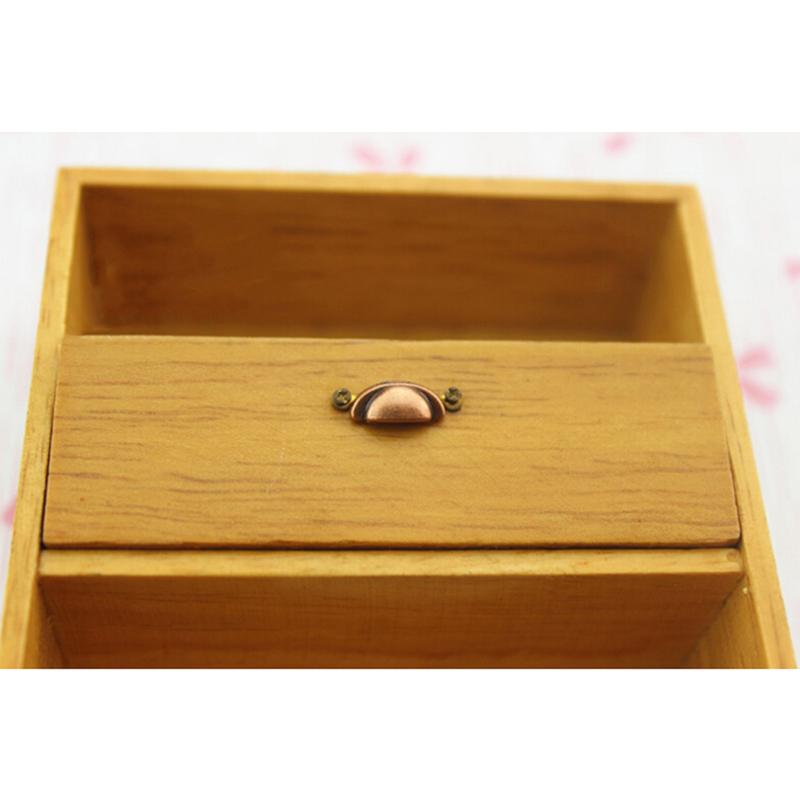 Vintage Funny 1/12 Dollhouse Miniature Door Lock Key Set Fairy Mini Door Handle Knobs Retro Diy Furniture Hardware Accessories