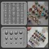 Gemstone Photo Frame 3D Transparent Nail Art Mold Silicone Carving Template Diy Nail Art Decorations Manicure Design Tools