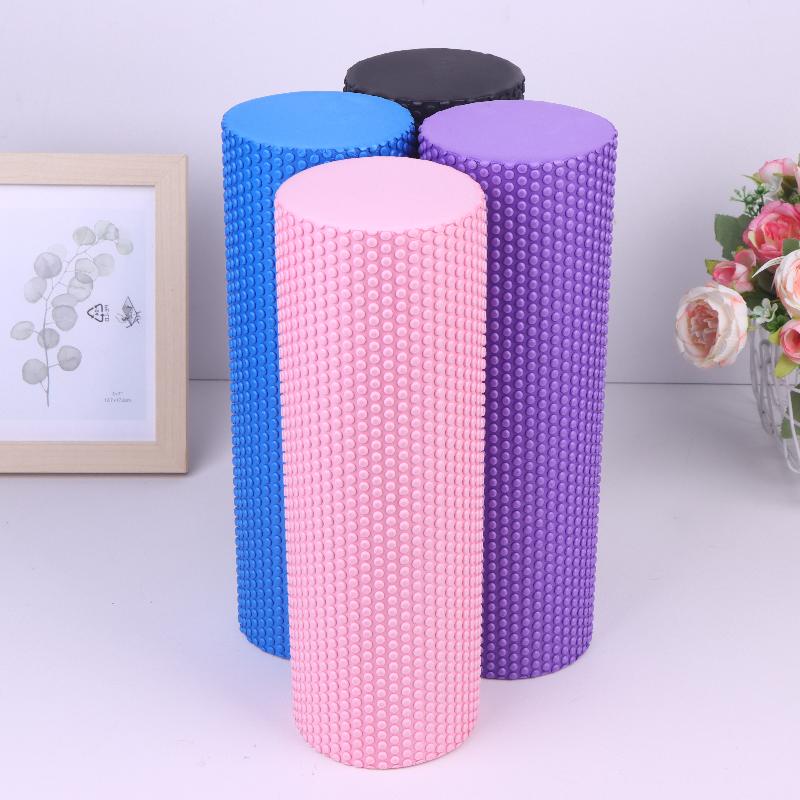 Yoga Roller Round Eva Foam Cylinder Roller For Pilates Exercise Enhanced Home Workouts Diameter 10Cm Length 30Cm