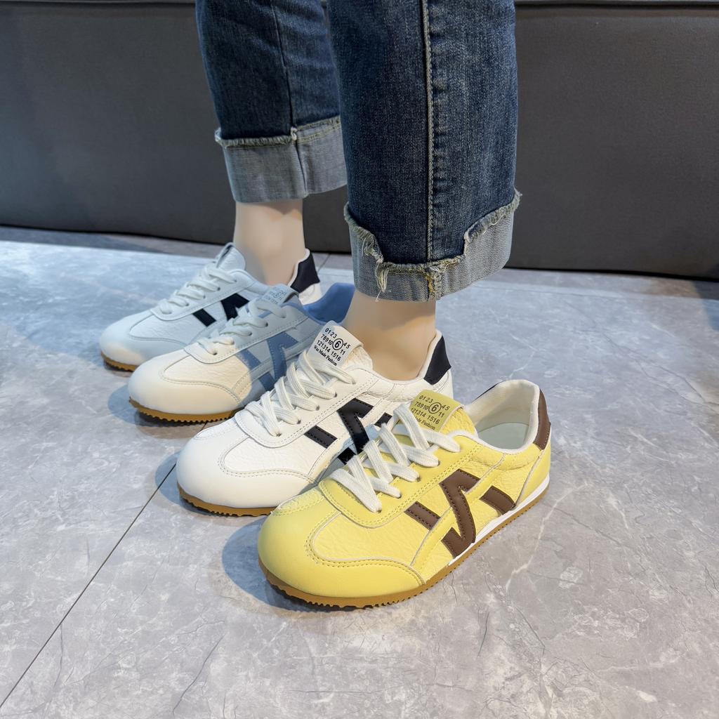 Platform Soled Single Shoes Little White Shoes Women's 2025 New Summer Versatile Casual Breathable Sports Board Shoes Forrest Gump Shoes German Train