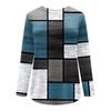 Casual Color Block Long Sleeve Tops For Women Fall Geometric Graphic Crewneck Loose T Shirts Slouchy Tunic Blouses