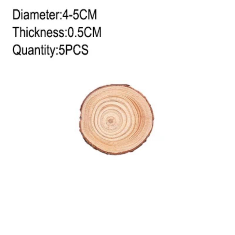 3-12cm Thick Natural Pine Round Unfinished Wood Slices Circles with Tree Bark Log Discs DIY Crafts Rustic Wedding Party Painting