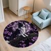 Runder Teppich mit Border Collie Muster, Teppich für Wohnzimmer, Schlafzimmer, Spielzimmer, Rutschfeste Bodenmatte, Weihnachtsgeschenke und Geburtstagsgeschenke.