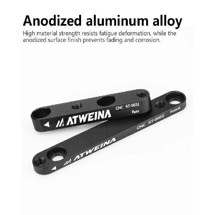 ATWEINA Road Bike Bicycle Disc Brake Aapter Flat Mount CNC Front Rear 180mm Disc Brake Rotor Adapter with Bolts Bicycle Parts
