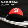 Suitable for most car models 3D Waterproof Christmas Santa Hat Stickers for Tesla Personalized Creative Car Logo