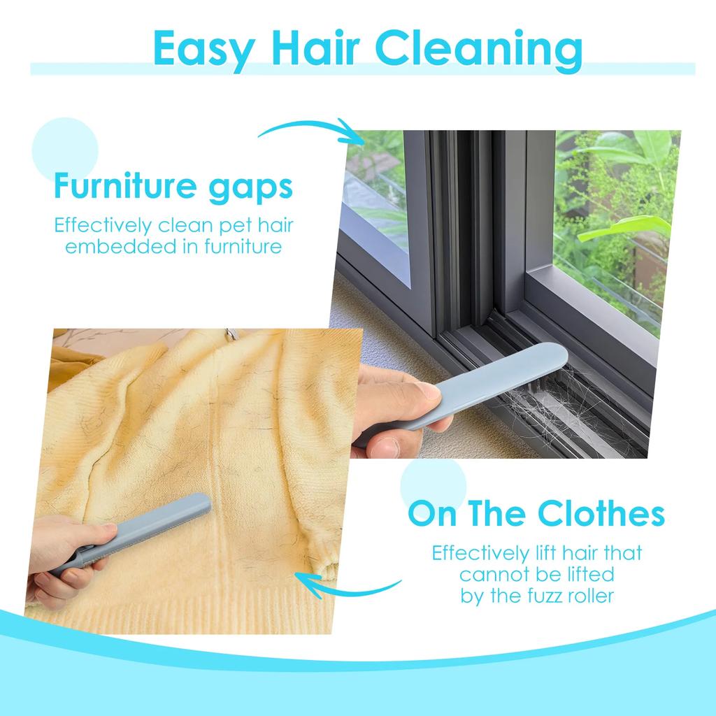 Long Handle Pet Hair Remover Brush 43/59cm Manual Lint Cat Dog Hair Cleaning Tools Pet Supplies for Carpet Sofa Bed Hair Remover