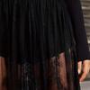 Women's Gothic Lace See-Through Long Skirt – European & American Summer Style