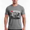 I Love Excavator Forever Tshirt Summer Casual Cotton Tee Oversized Streetwear Tops Vintage Graphic Print Unisex Unisex Unisex