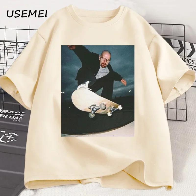 Breaking Bad Heisenberg Tshirts Unisex Walter White 90s Skate TShirt Unisex and Unisex Unisex Graphic Printed T Shirt Cotton Tees