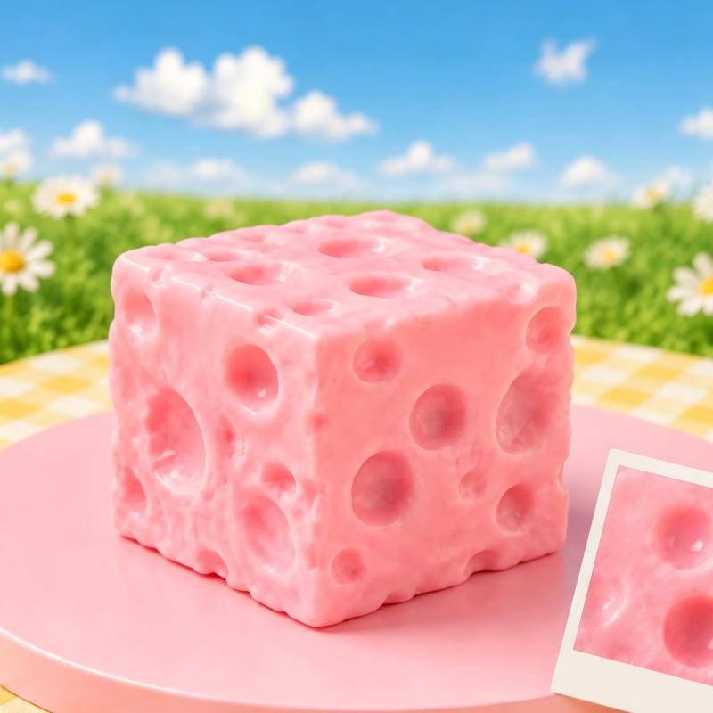 1 pièce Jouets de décompression doux à montée lente Simulation de fromage Jouet à presser Mignon Décoration de bureau Cadeau pour Chambre Bureau Relaxant