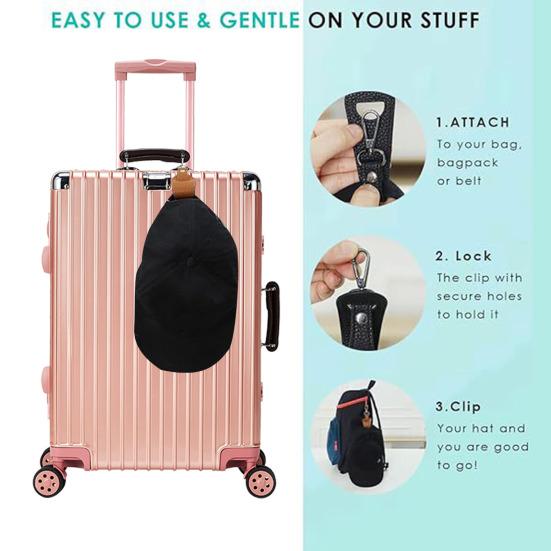 Hat Organizer Lobster Clip Faux Leather Cap Clip Keep Tidy Protect Hat From Falling Outdoor Hands Free