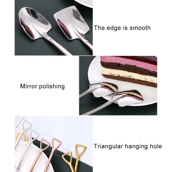 Stainless Steel Shovel Scoop Coffee Dessert Ice Cream Spoon Home Kitchen Gadget Sale Goods