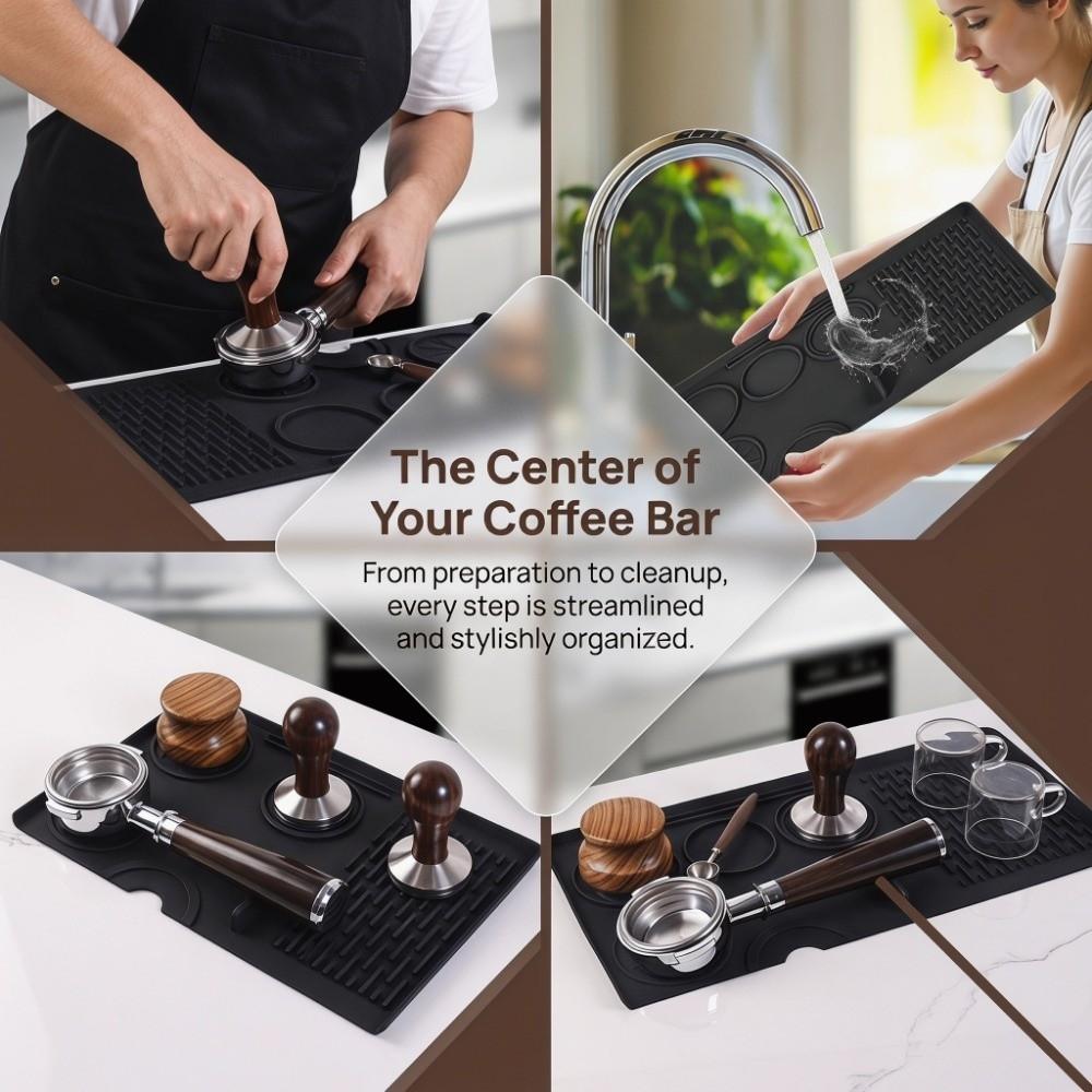 Waterproof Coffee Tamper Mat Silicone Tamping Cushion Coffeeware Espresso Tamping Mat  Cafe Use