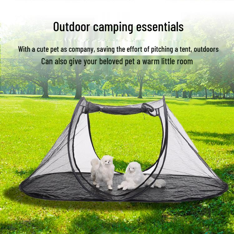 Collapsible Dog & Cat Travel Tent: Outdoor Pet House & Cage Combo