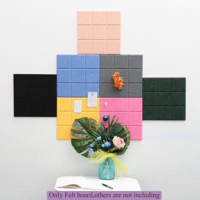 30x30cm Grid Felt Wall Panel Art Decorative Polyester Fiber Sound-absorbing Board Background Wall Display Board Display Board