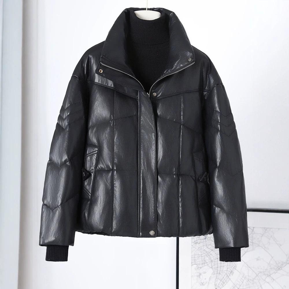 Live broadcast new short thickened down jacket women's small casual loose white duck down cotton-padded coat batch