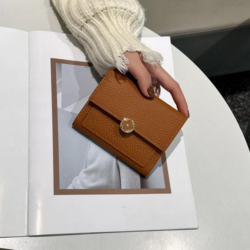 Fashion First-layer Cowhide Women's Wallet 2026 New Large-capacity Leather Multi-card Wallet Solid Color Change Bag