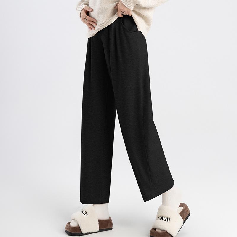 

2026 New Style Plus Size Wide Leg Maternity Pants - No Belly Tightness, Short Fit M [Suitable for 90-100 lbs]