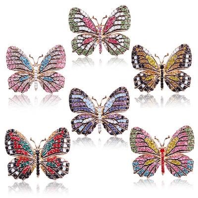 1ks Butterfly Brož Brož Pins Barevné Crystal Brož Šperky Dárek Móda Ženy Brože Party Dekorace