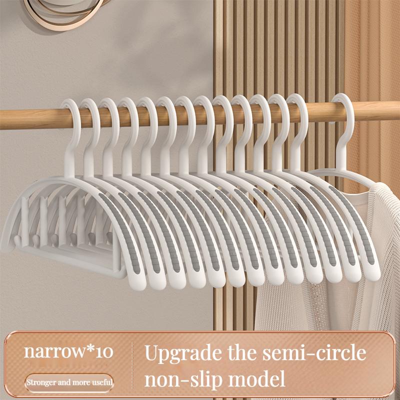 10pcs Non-Mark Clothes Hangers - Anti-Slip, Anti-Deformation, Durable Plastic Clothes Hangers for Home & Closet Organization