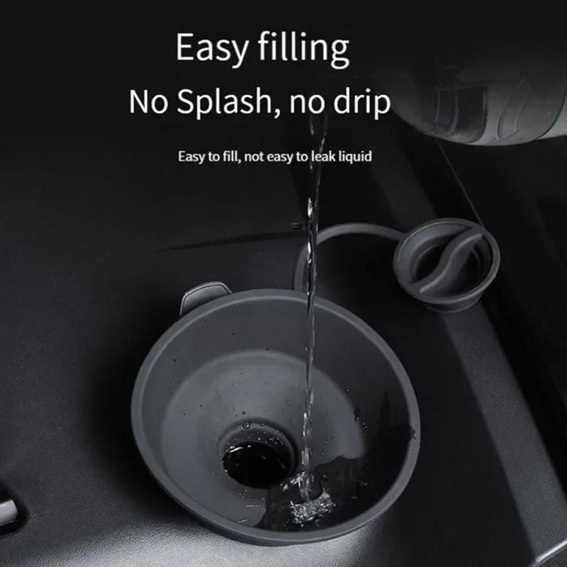 For Tesla Model 3 Y Glass Water Inlet Car Windshield Wiper Arm Hole Protective Cover Filling Funnel Pad Silicone Dustproof Lid