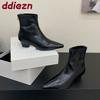 Fashion Fashion Pointed Toe Ladies Modern Short Boots Zippers Female Low Heel Women Ankle Stretch Boots Pumps Shoes