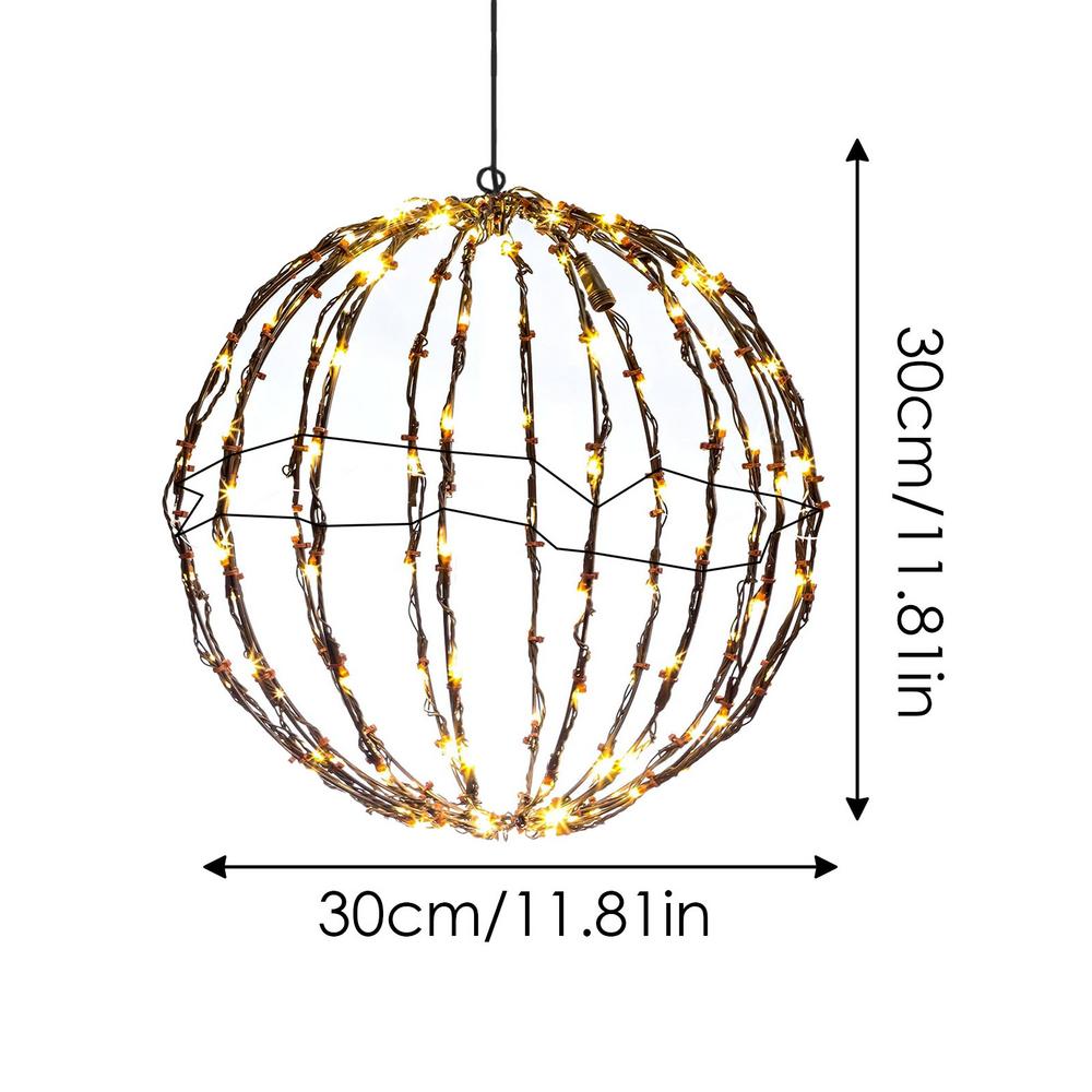 Kugel Beleuchtetes Display Weihnachtsdekoration Leuchtkugel LED-Beleuchtung Rahmen Große Kugel Lichter Lichterkette Für Veranda Terrassendekor