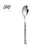 Stylish Dining Utensils Stainless Steel Tableware Set 5 Piece Ergonomic Marble Handle Flatware Includes Steak Knife Fork Spoon Coffee Durable And for