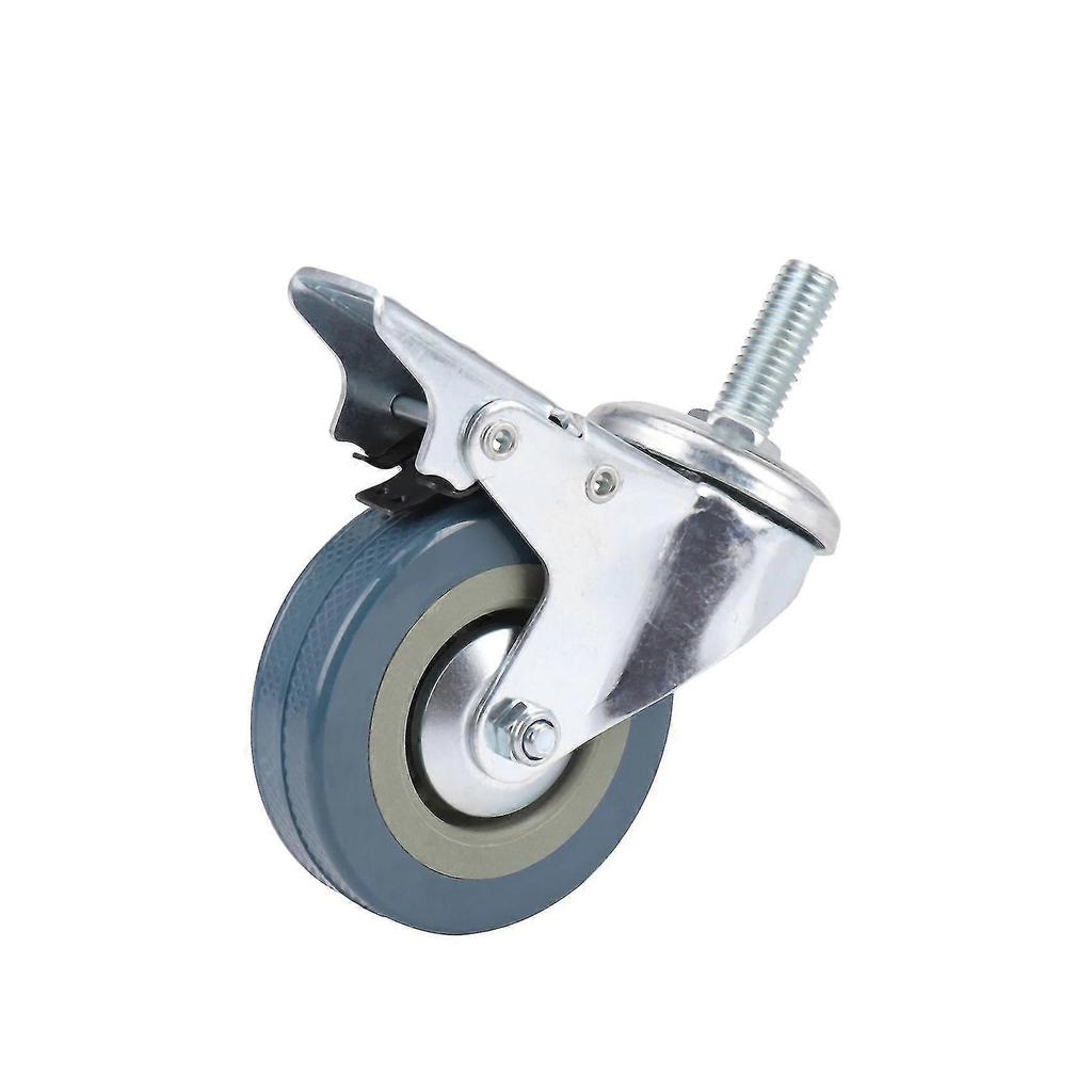 Heavy Duty 75mm Swivel With Brake Trolley Casters Wheels For Furniture, Set Of 4