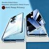Anti-Späh-Hülle für Huawei Honor 90 GT Pro 80 70 50, Doppelseitiges Gehärtetes Glas, Metallrahmen mit Objektivschutz, Handy-Stoßfänger