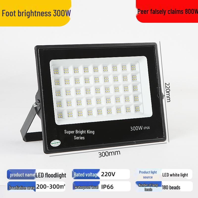 Ultra-Bright High-Power LED Floodlight for Outdoor Stadium and Construction Site Lighting