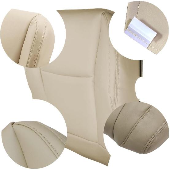 NLQR Front Driver Side Bottom Seat Cover Tan Replacement Microfiber Leather Compatible with Lexus GX470 2003 2004 2005 2006 2007 2008 2009