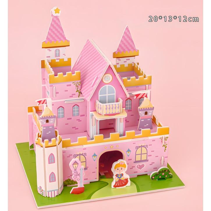 Fantasy Castle 3D Puzzle Educational Toy for Kids, 3D Model Building Kit, Multi-Size Castle Puzzle