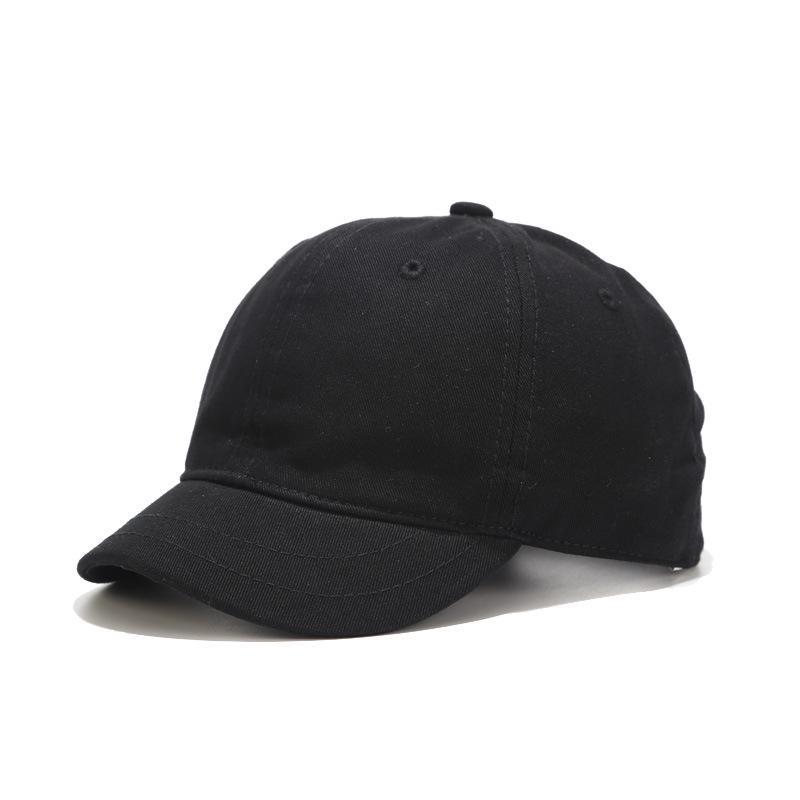 Unisex Short-Brim Baseball Cap: Soft-Top Equestrian Sun Hat with Duckbill Brim, Korean Style