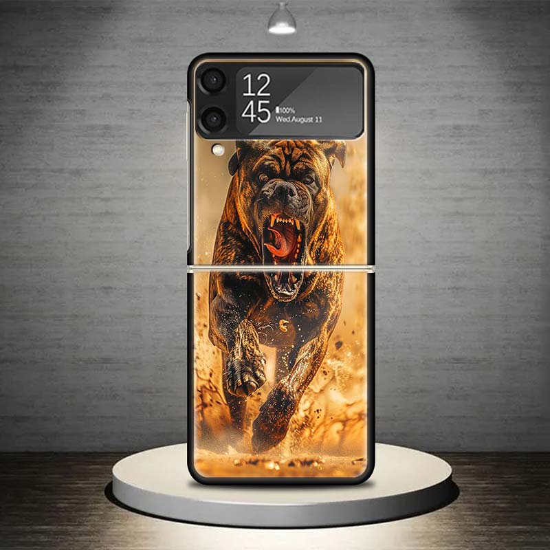 Pit Bull Pet Dog Pitbull Phone Case For Samsung Galaxy Z Flip 7 6 5 4 3 5G Shockproof Cover Z Flip7 Flip6 ZFlip5 Flip3 Flip4 Lux