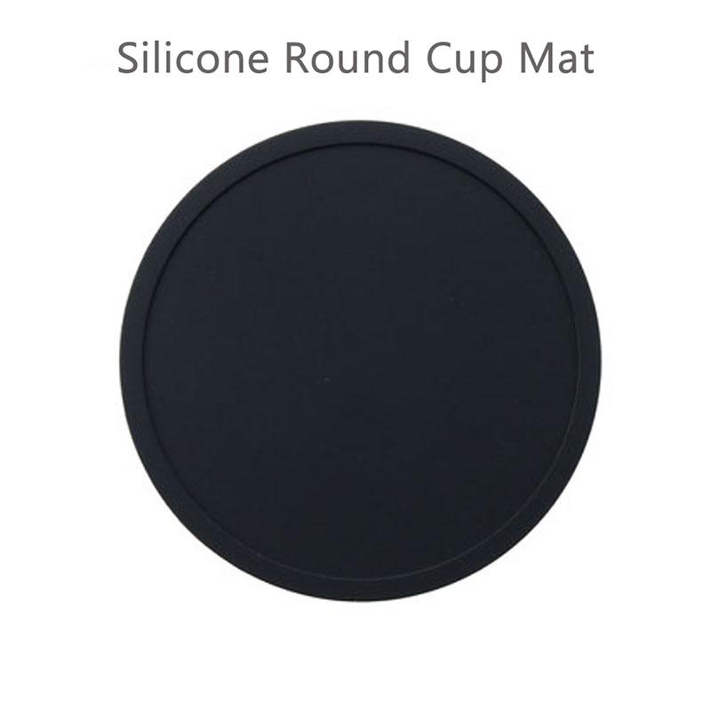 Food Grade Silicone Circular Coaster Waterproof Anti-Slip Hot Beverage Mat for Tea Coffee Glass Use - Home Dining Table Access