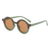 Children'S Sunglasses Boys And Girls Retro Round Frame Sunglasses Fashionable Children'S Uv-Proof Sunshades Trendy Baby Glasses