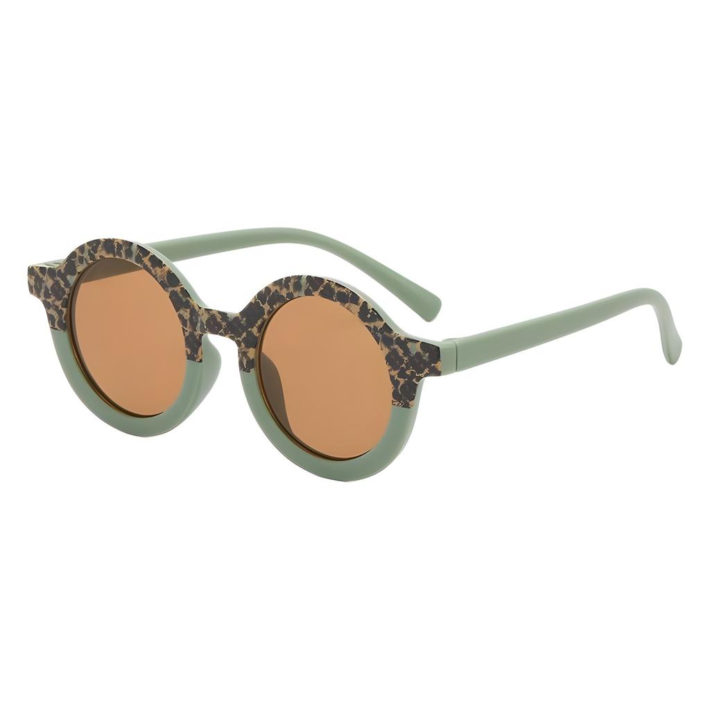 Children'S Sunglasses Boys And Girls Retro Round Frame Sunglasses Fashionable Children'S Uv-Proof Sunshades Trendy Baby Glasses