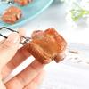 Simulation Spare Ribs Keychain Key Ring Pendant Decoration Charm Durable Bag Party Modern Spoof Props Universal Gifts