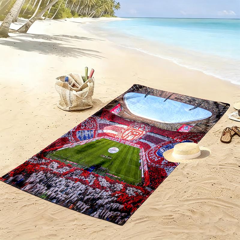 FC Bayern Munich: Symbol Excellence beach towel Outdoor camping beach seaside swim Absorbent bath towel Travel and vacation towels beach Comfort