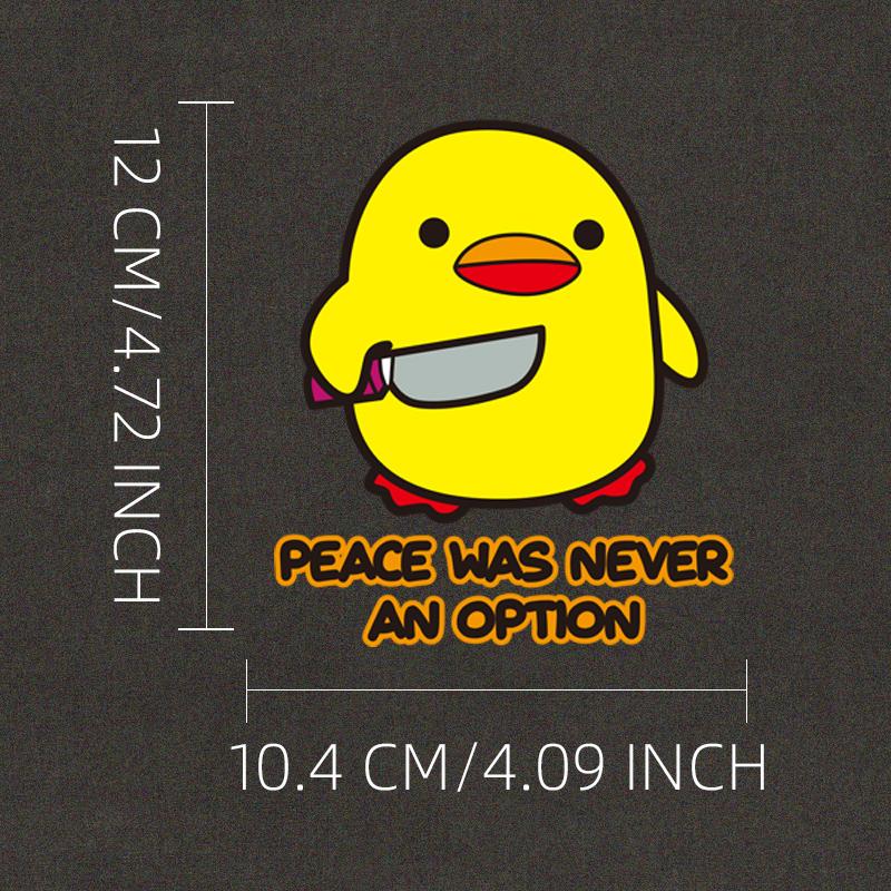 Little yellow duck reflective car stickers personalized fun waterproof warning labels stickers motorcycle decorative accessories