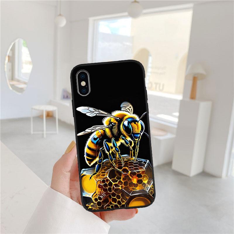 CJ11 Art Bees Cartoon Soft Shell Phone Case for Xiaomi Poco C40 C50 C51 C55 C65 C71 C75 F3 F5 F6 F7 M2 M3 Pro Ultra